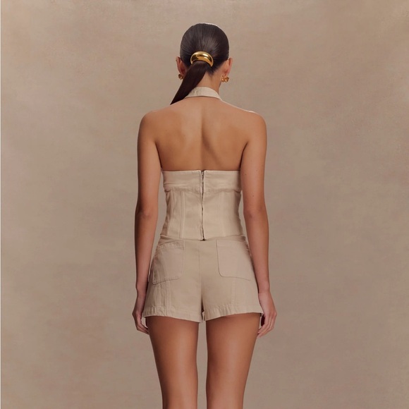 NWT MESHKI STONE WASH DENIM SHORTS - Picture 6 of 7